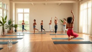 ホットヨガ おすすめ 多様な実践者がいる穏やかな雰囲気のヨガスタジオの風景