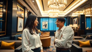 Suwon shirt room featuring an upscale interior, inviting atmosphere, and stylish manager.