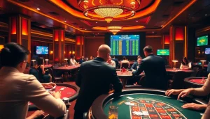 Experience thrilling gaming action at Vt88 nhà cái with vibrant poker and roulette tables.