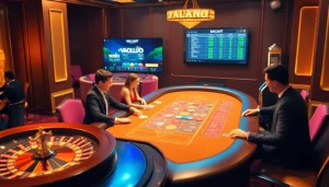 Experience a thrilling moment with Vaoluoi tv at a vibrant casino, featuring an engaging baccarat table.