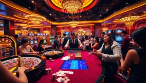 ww88 players enjoying a thrilling casino game with roulette and slot machines.