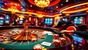 Players enjoying a vibrant casino atmosphere at https://soibet.vision/, featuring poker chips and roulette excitement.