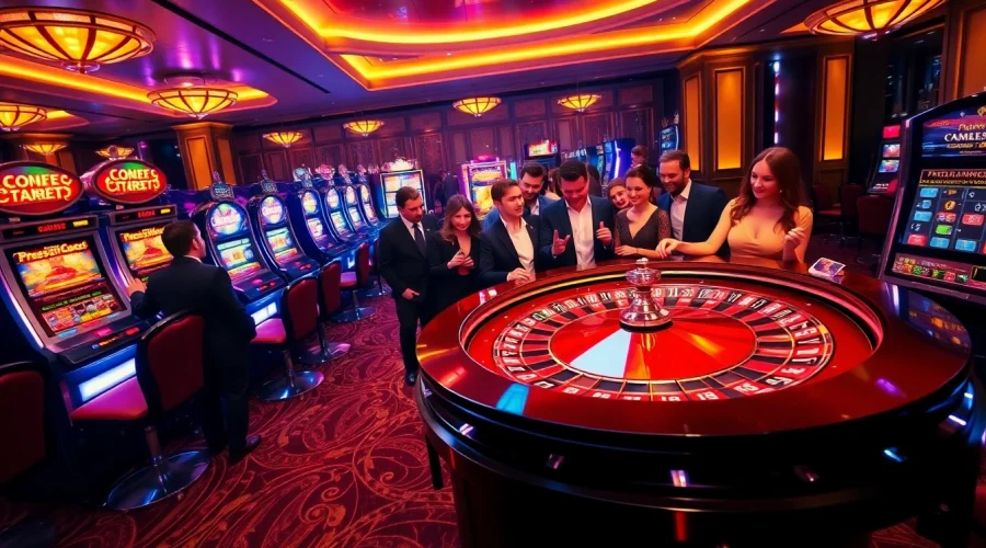 Engaged players enjoying the excitement of gambling at https://c168.it.com with roulette and cards.