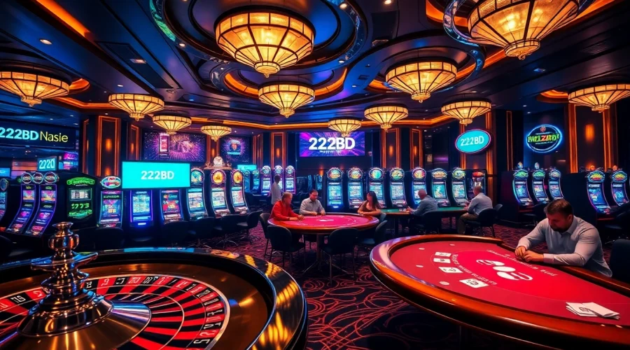 Experience the thrill of 222BD at a vibrant casino with exciting games and luxurious atmosphere.