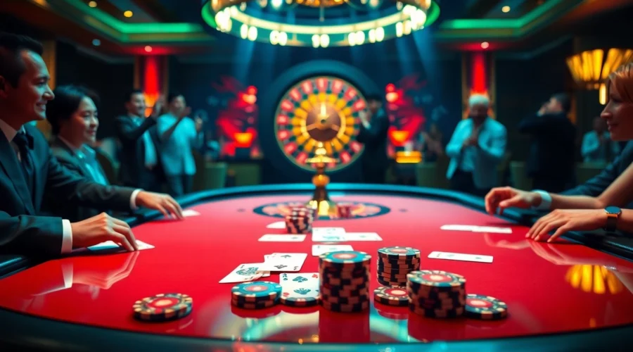 Experience thrilling poker action at ww 88 with vibrant lights and professional gameplay.