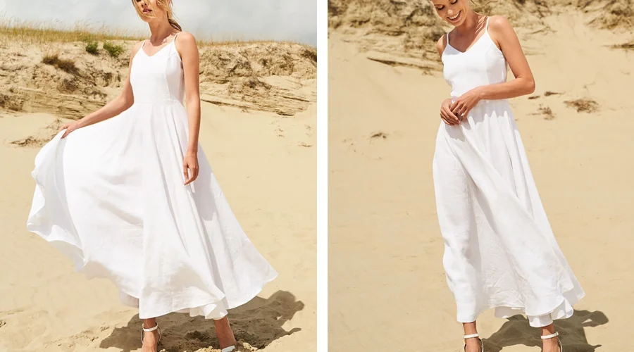 White Linen Dress