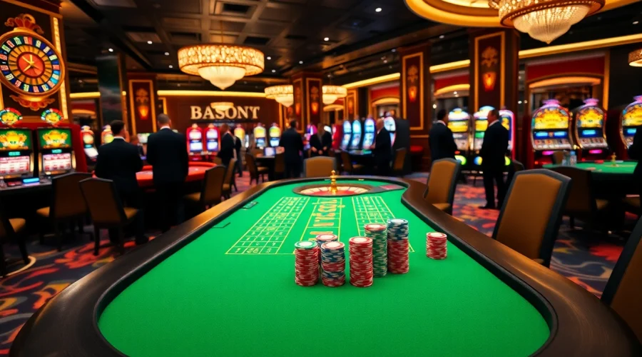 Betting at the LC88 casino, showcasing poker chips and roulette wheel for an exciting gaming experience.