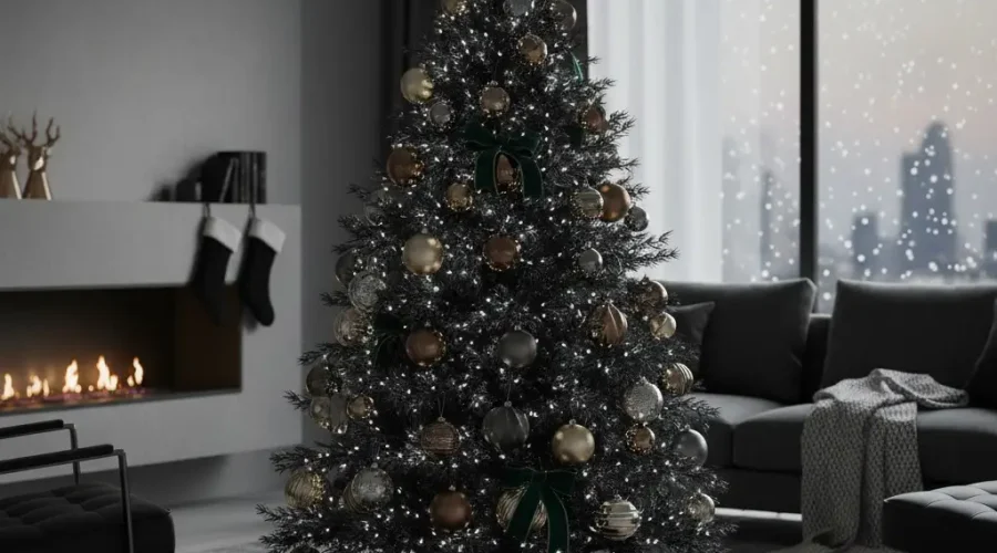 black christmas tree
