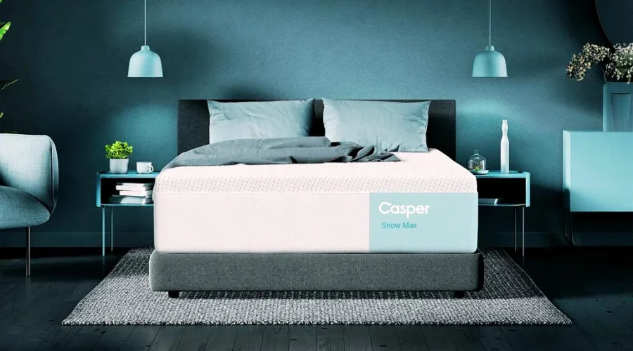 Casper Mattress setup in modern bedroom