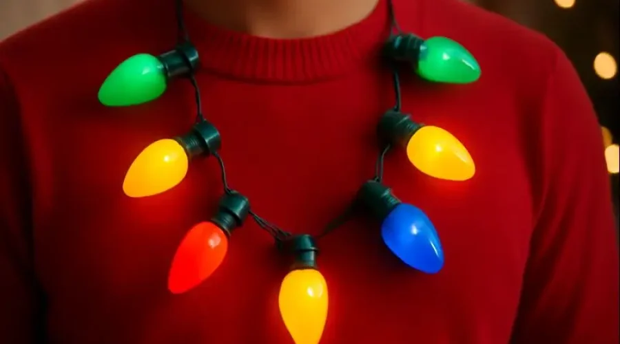 christmas light necklace
