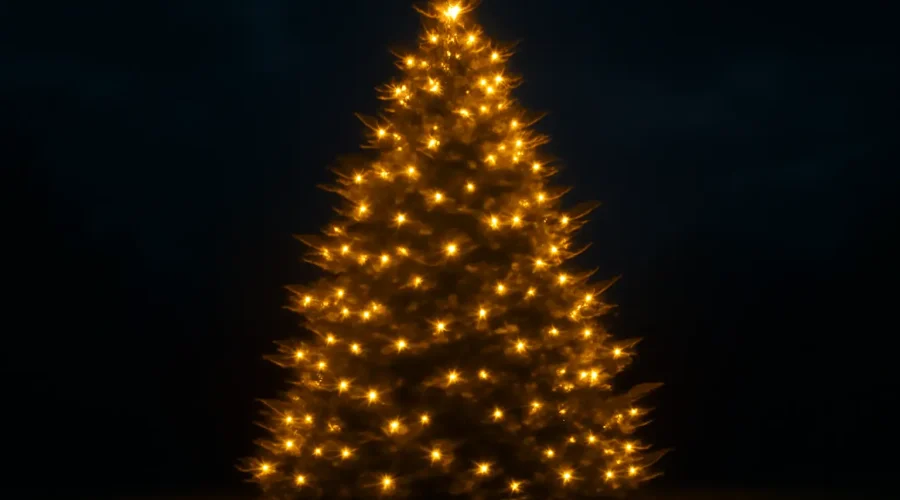 christmas tree with lights