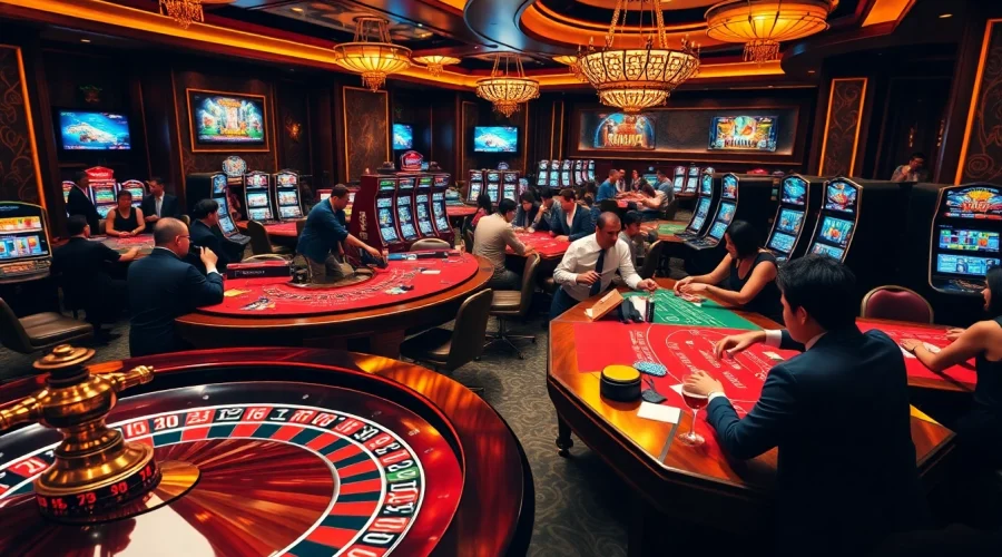 Enjoying a thrilling game at an opulent casino while exploring https://hello88k.blog betting strategies.