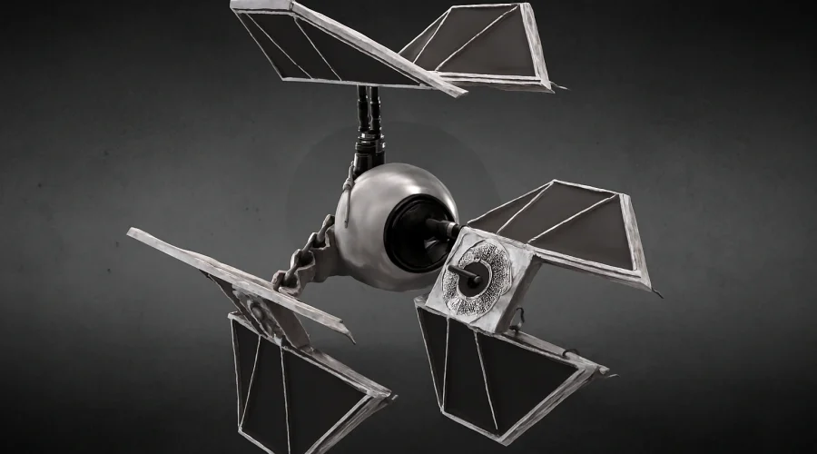 3D render of a Defender TIE fighter