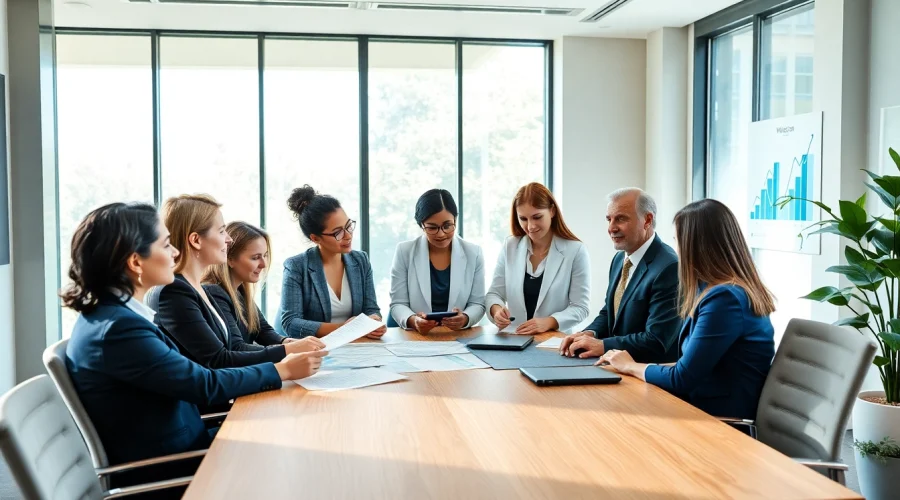 Nonprofit leaders at a strategic meeting demonstrating collaboration and leadership aligned with https://scionexecutivesearch.com/.