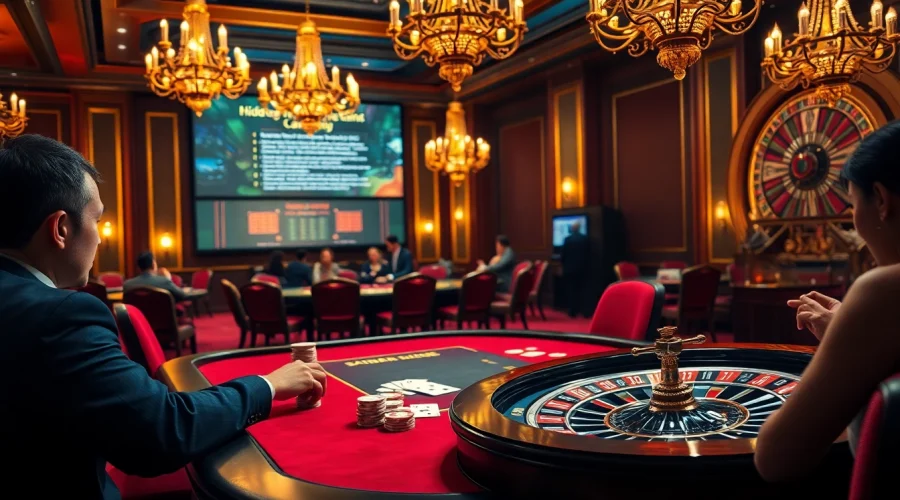 Players strategizing at a luxurious poker table, reflecting hidden wiki gambling insights.