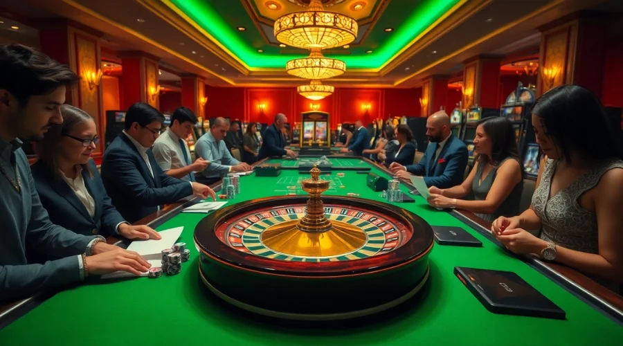 Exciting casino gameplay featuring hidden wiki 2026 elements with vibrant tables and players betting.