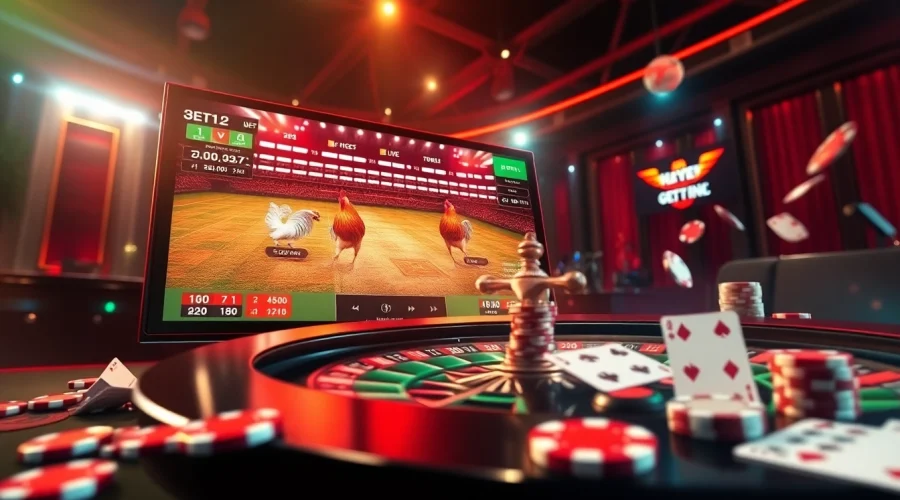 Experience the excitement of Nhà cái đá gà in a vibrant online gambling scene filled with betting action.