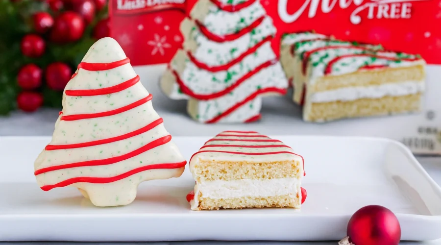 Holiday themed Little Debbie Christmas Tree Cakes
