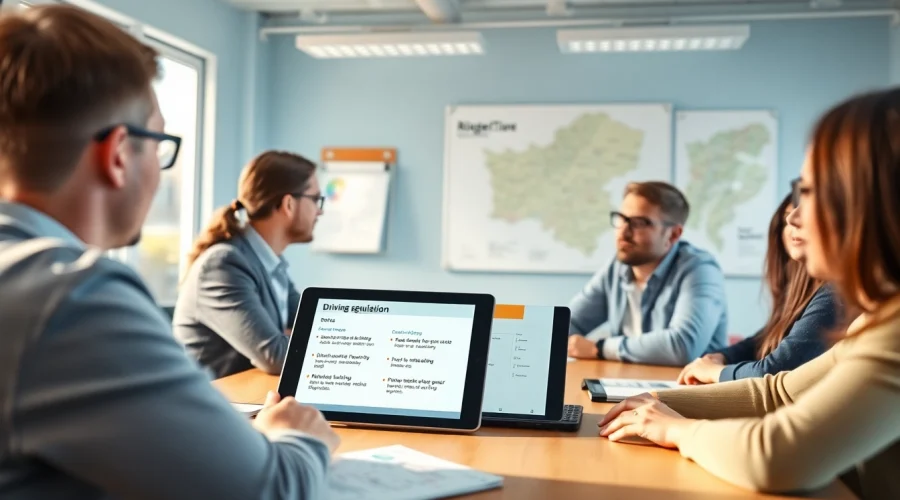 Rijbewijs kopen 300 euro educational session with modern classroom setting.