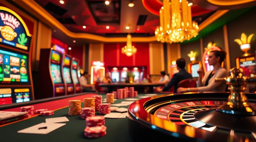 Exciting online gambling scene at New88bet.us featuring poker chips and slot machines.