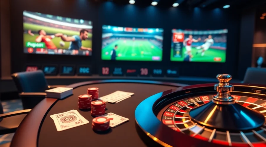 Experience live sports betting at https://vaoluoitv.it.com with a modern online gaming setup featuring poker and roulette.