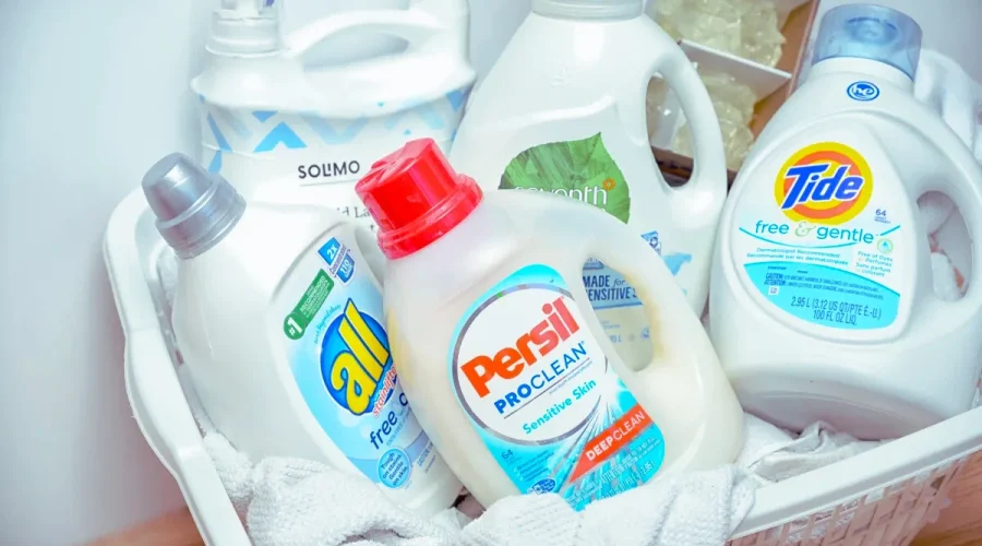 Is Persil better than Tide? Detergents in basket.