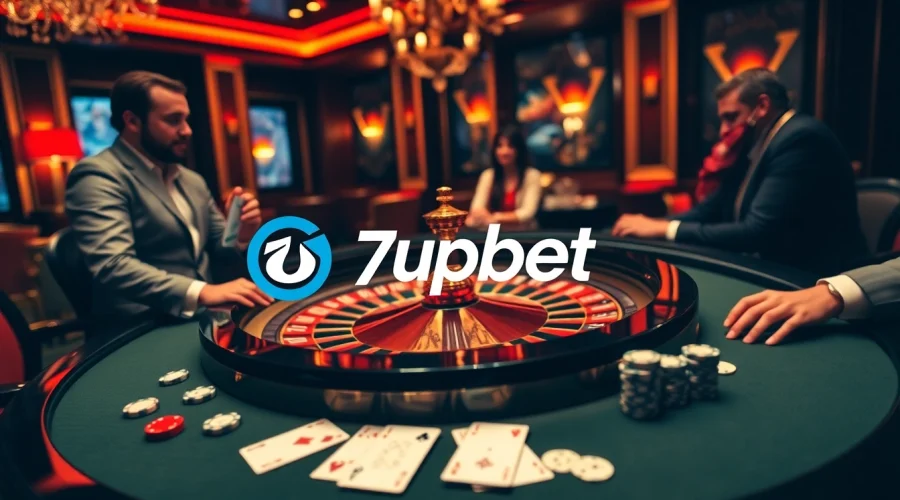 Experience the excitement of gambling with 7upbet at a luxurious casino table.