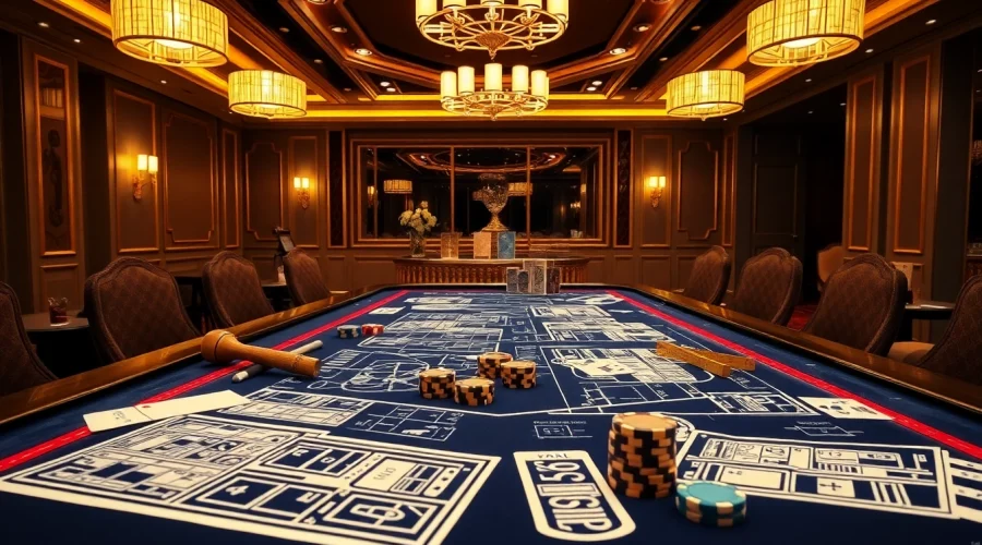 Experience house extension construction excitement at a premium casino game table, merging home-building themes with gambling.