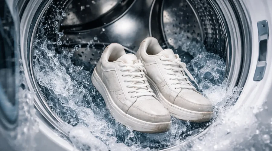 sneakers in washing machine