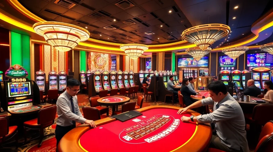 Experience thrilling gaming action at SA88 with engaging casino tables and excitement.