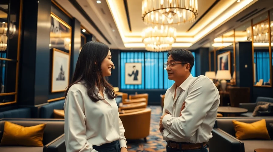 Suwon shirt room featuring an upscale interior, inviting atmosphere, and stylish manager.