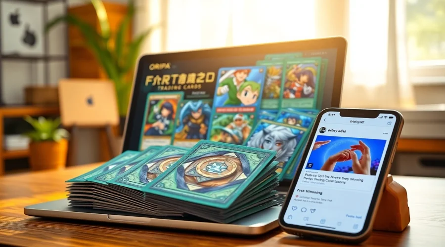 ワクワクするオンラインオリパのトレーディングカード表示