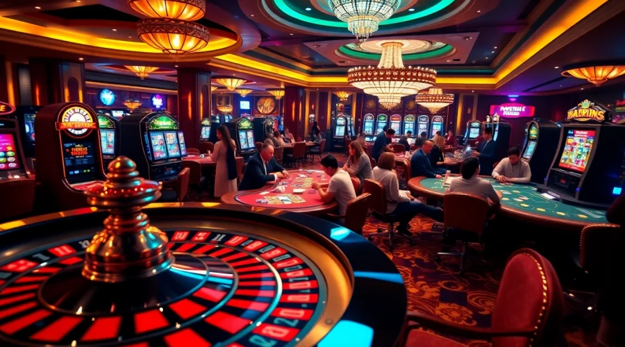 The roulette wheel and slot machines symbolize the vibrant atmosphere of https://rr88c.mobi/ casino games.